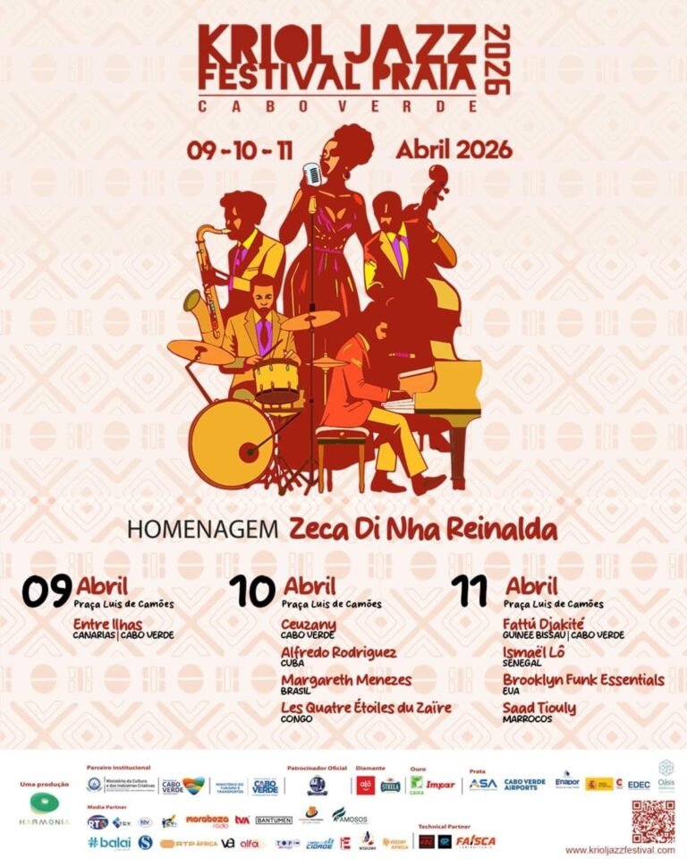 Palco do Festival Kriol Jazz, celebrando a fusão musical em Cabo Verde.