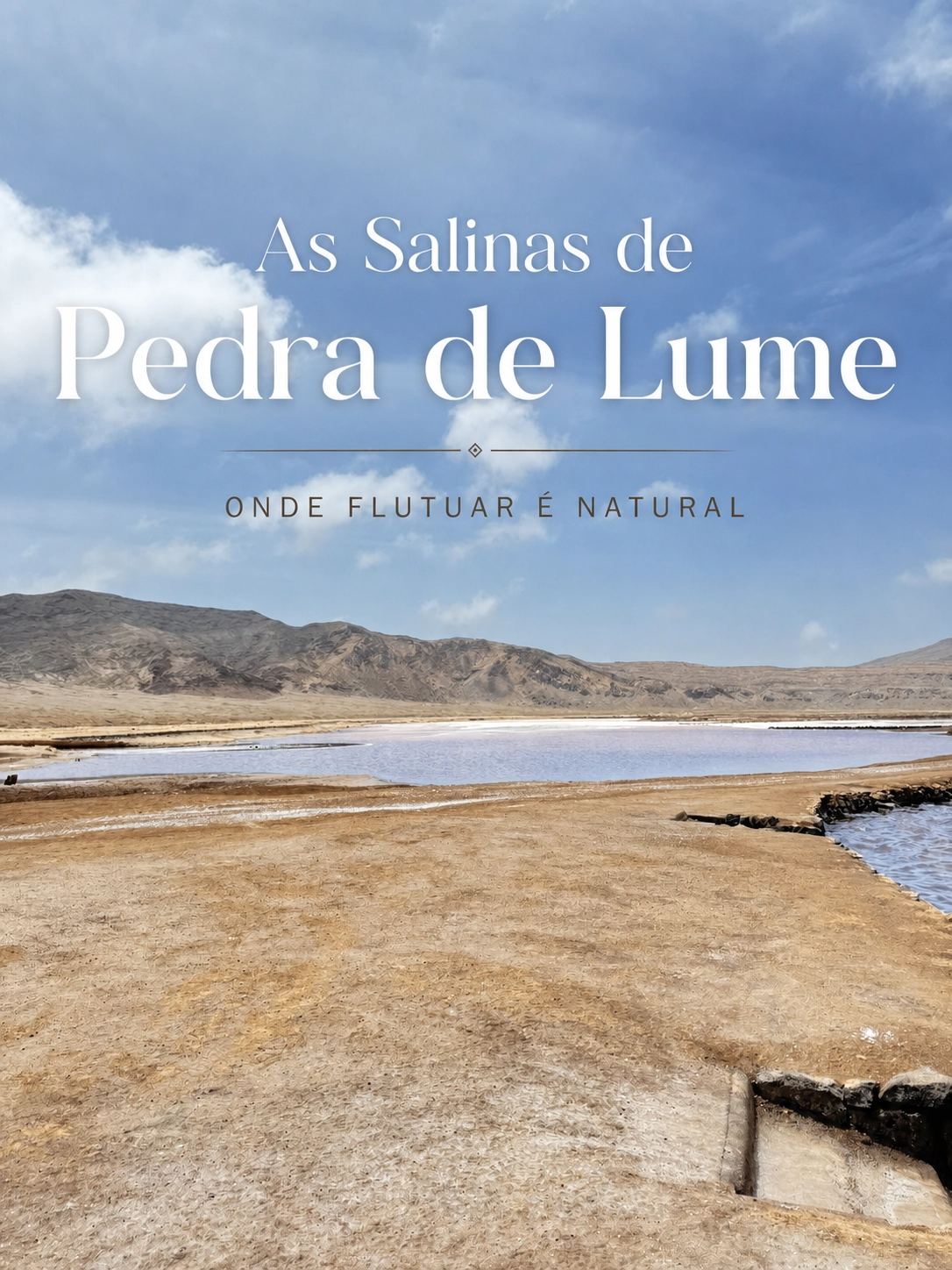 As Salinas de Pedra de Lume: Onde Flutuar é Natural Vista aérea das Salinas de Pedra de Lume, Ilha do Sal, Cabo Verde