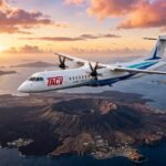 TACV Reforça Voos Inter-Ilhas com Novo Avião de 50 Lugares tacv_dash8_sunset